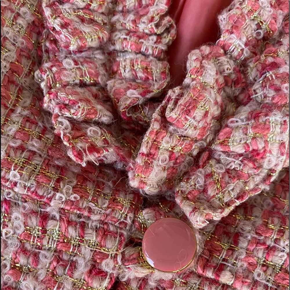 Baby GAP Kids Pink Tweed Ruffle Blazer w/Hat 4/4T - Picture 9 of 11